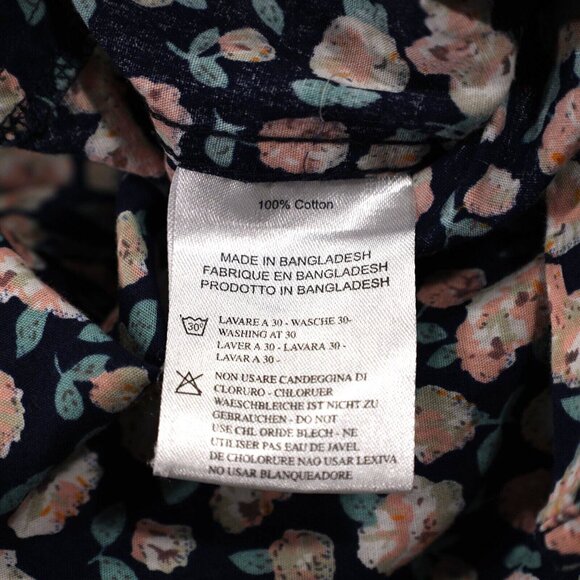 Just Junkies Mens Button Up Shirt Floral Pattern with Bird Patches OOAK - Picture 12 of 12